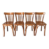4 chaises bistrot années 50 type Baumann