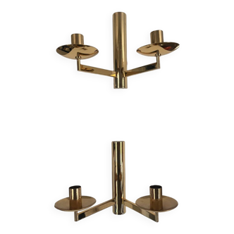 Pair of vintage Sciolari double wall lights