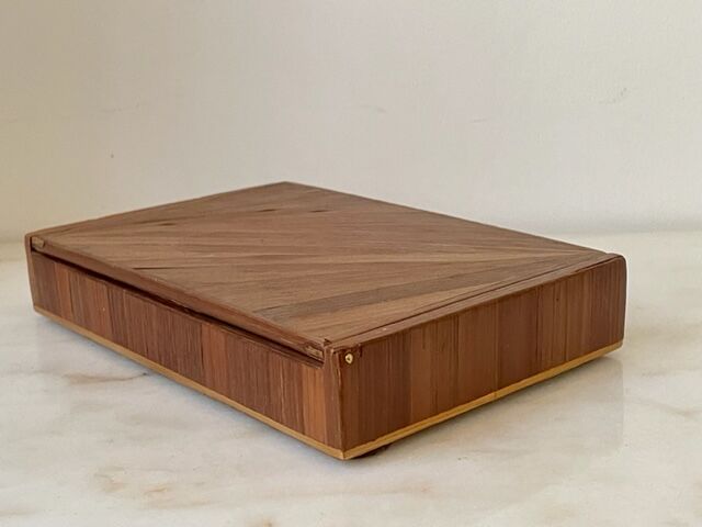 Art Deco straw marquetry box