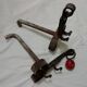 Pair of wrought iron castle channel  20th