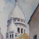 Watercolour "The Sacré-Cœur from Montmartre" by Henri Alexis Schaeffer 1942