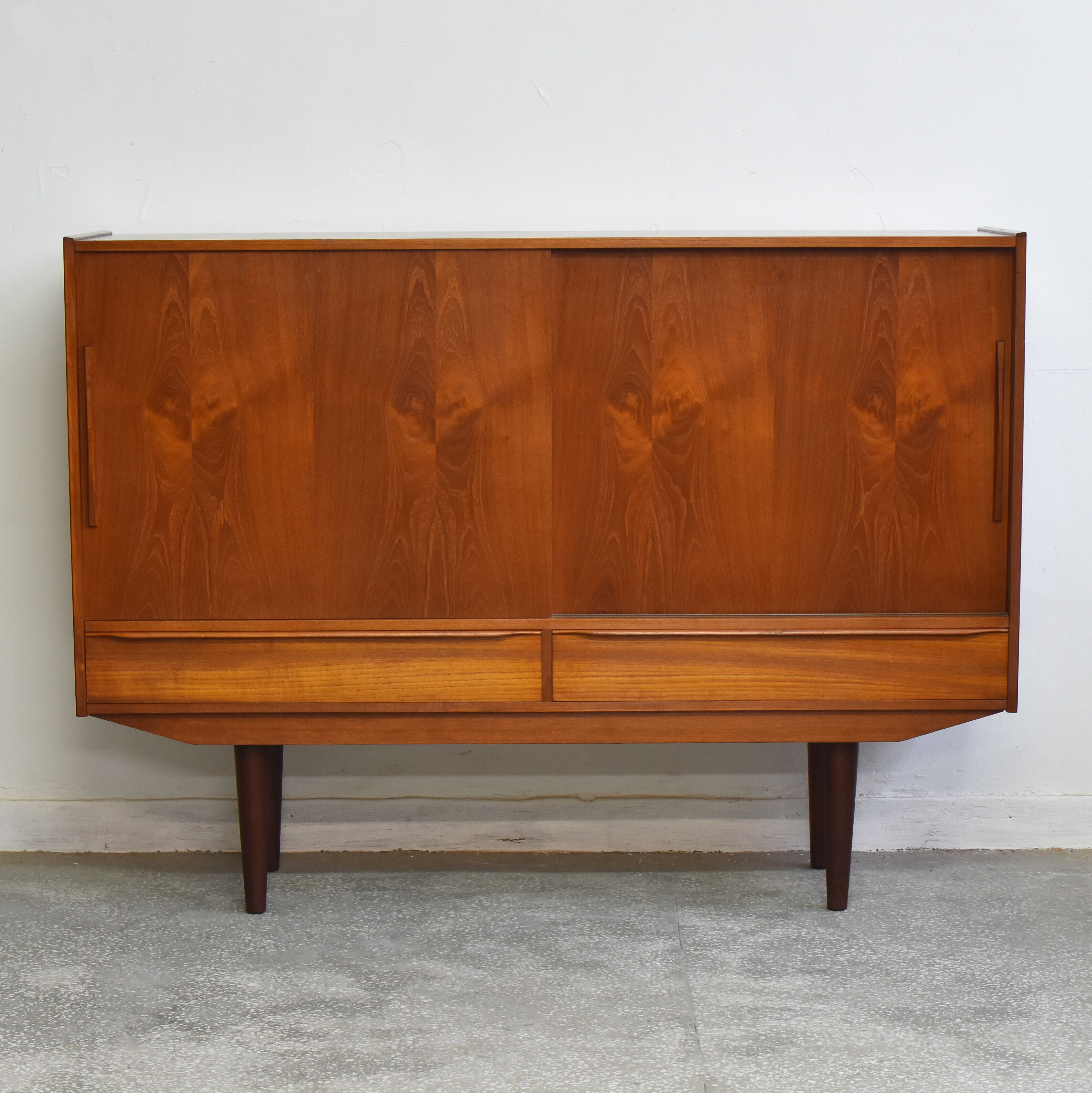 Scandinavian teak highboard, 1960