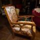 Salon 1900 signed by architect Basilé, 3 armchairs, 2 chairs, 2 ottomans.