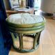Patinated wooden footrest