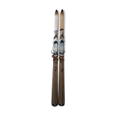 Ski nordique en bois et peau  ancien