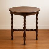 Antique 19th century style turned wooden pedestal table