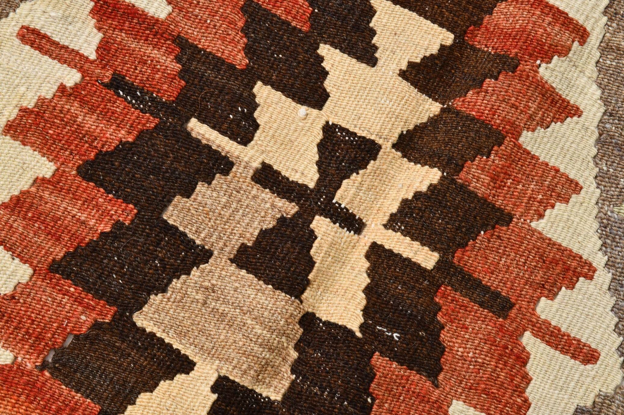 Tapis Kilim Vintage – Motifs Géométriques Tribaux, Tissé Main, 172x346 Cm