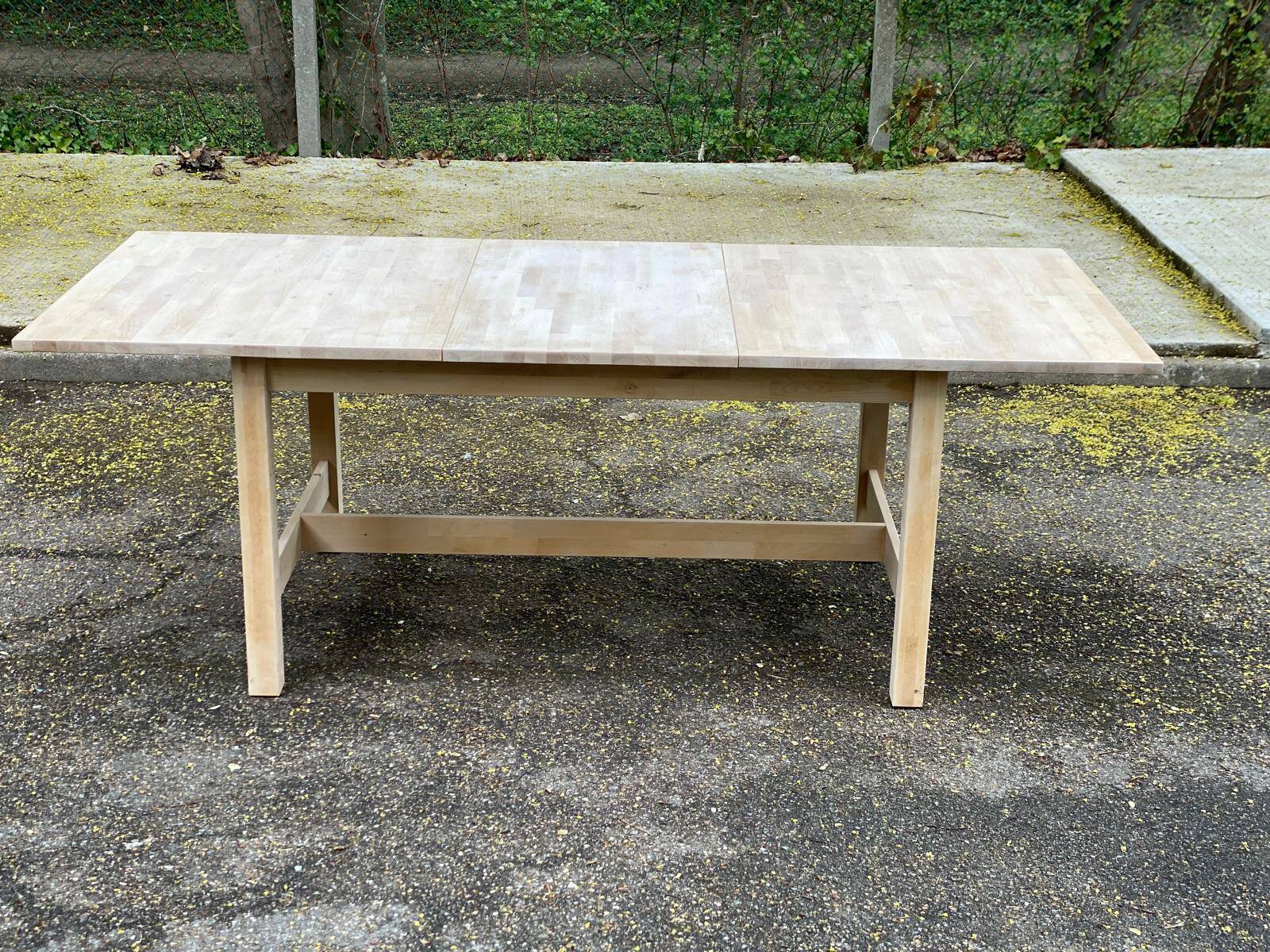 Table à manger scandinave en bois massif 155-210cm