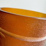 Vase barbini murano jaune signé 90s