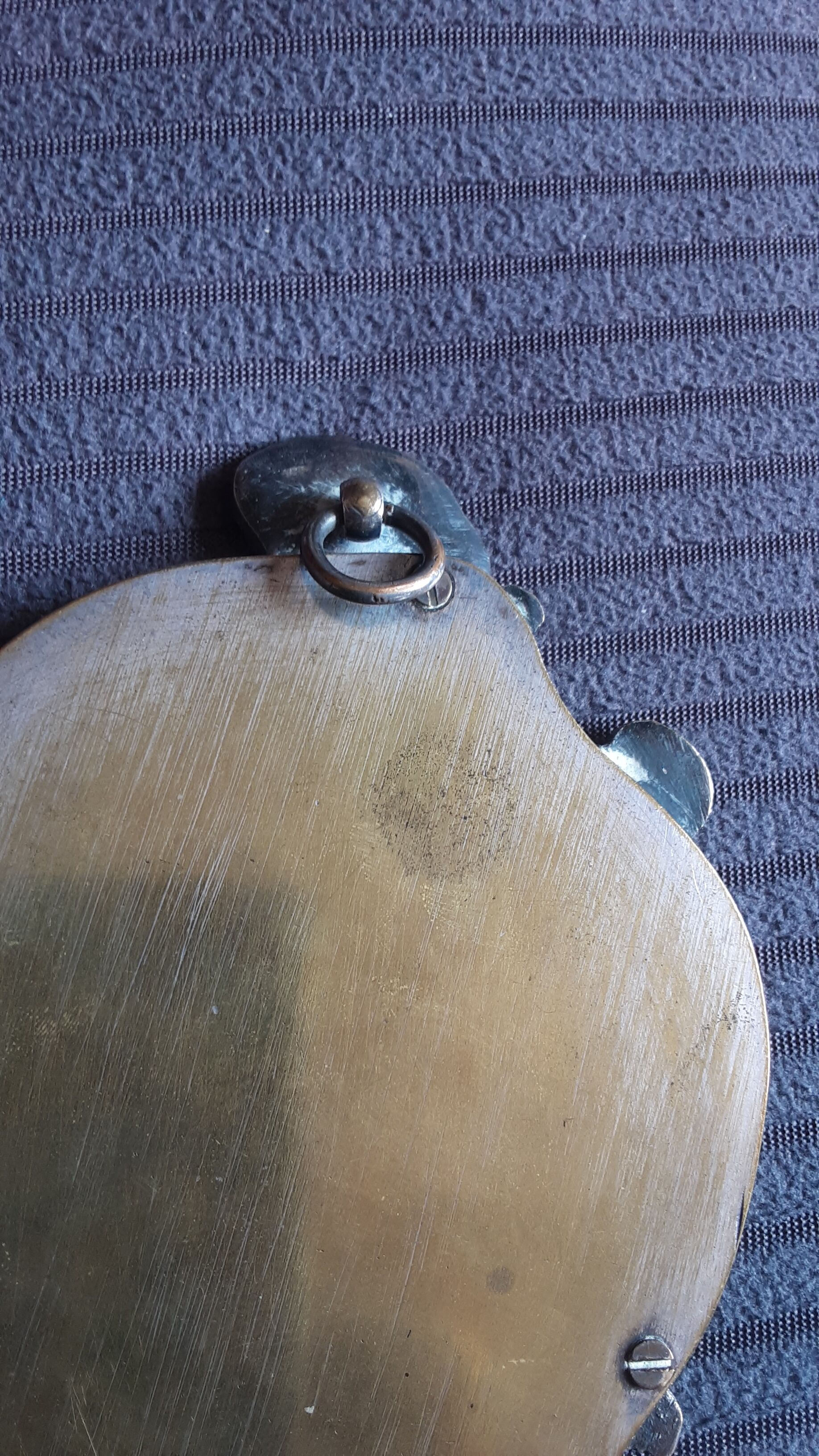 Bronze antique hand mirror