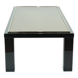 Table basse design Belgo Chrom par Roger van Hevel Or 23 carats 130 cm