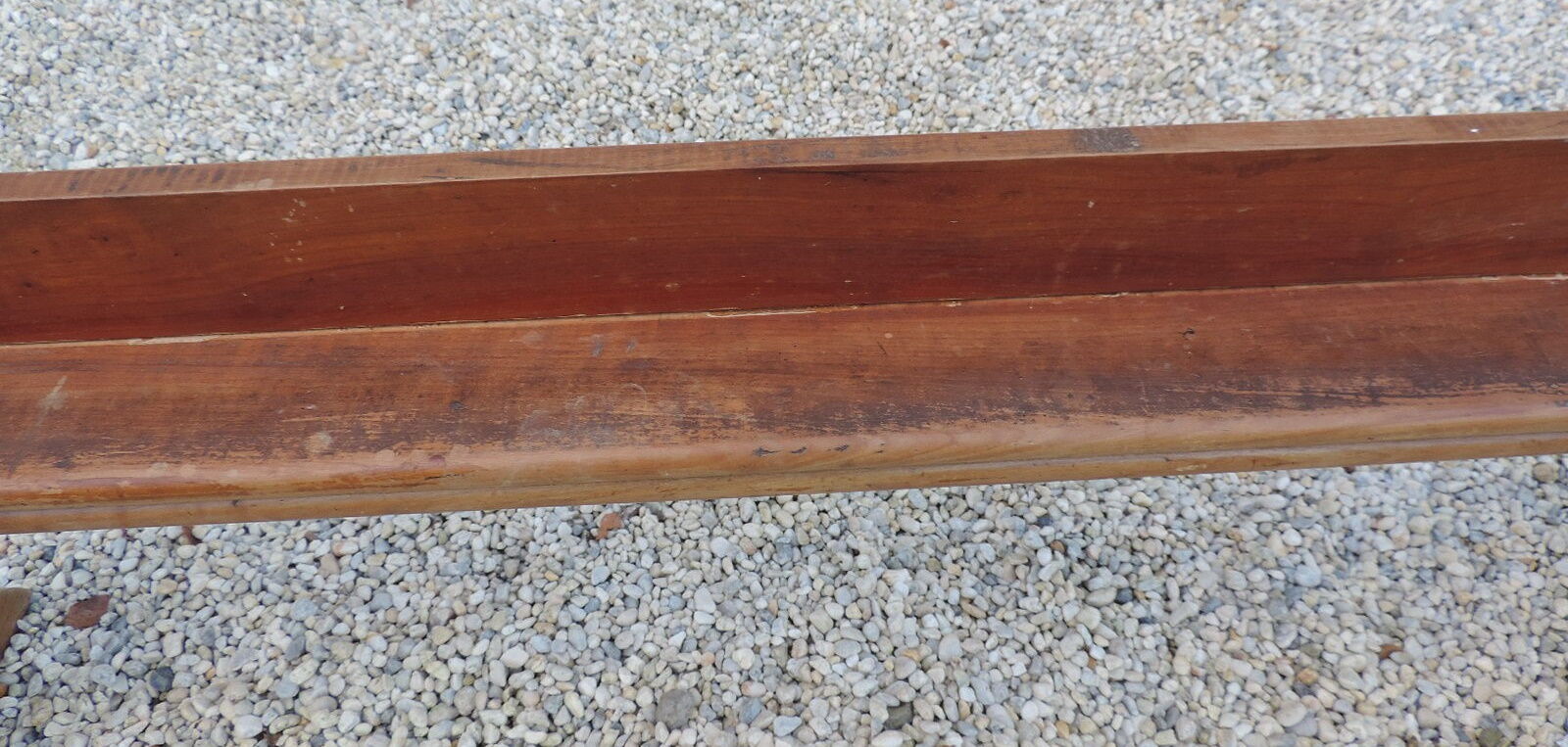 pair of farm benches in cherry