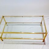 Coffee table glass and metal