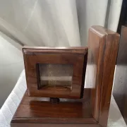 Pair of bookends, solid wood photo frames