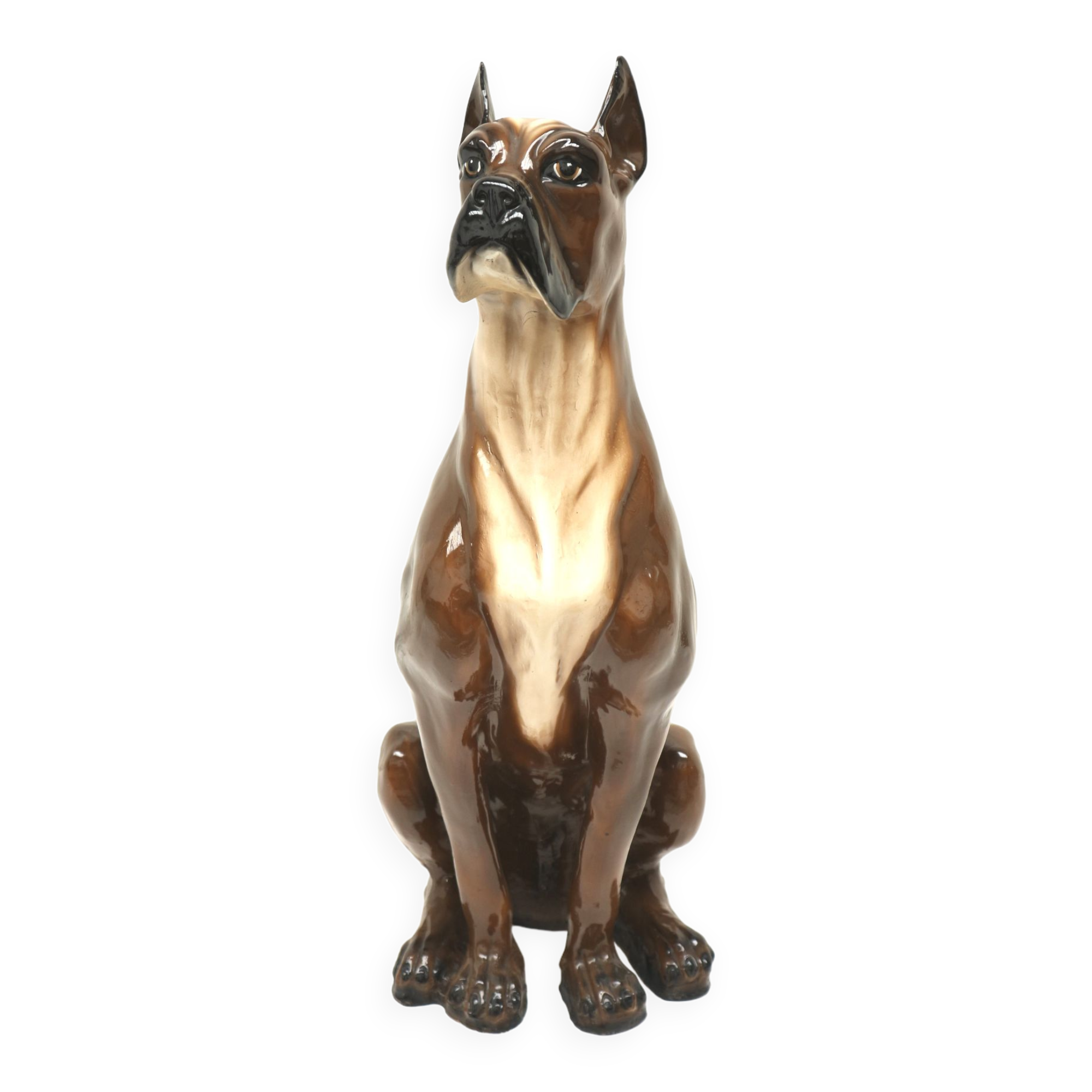 Vintage Italian design hand painted ceramic dog