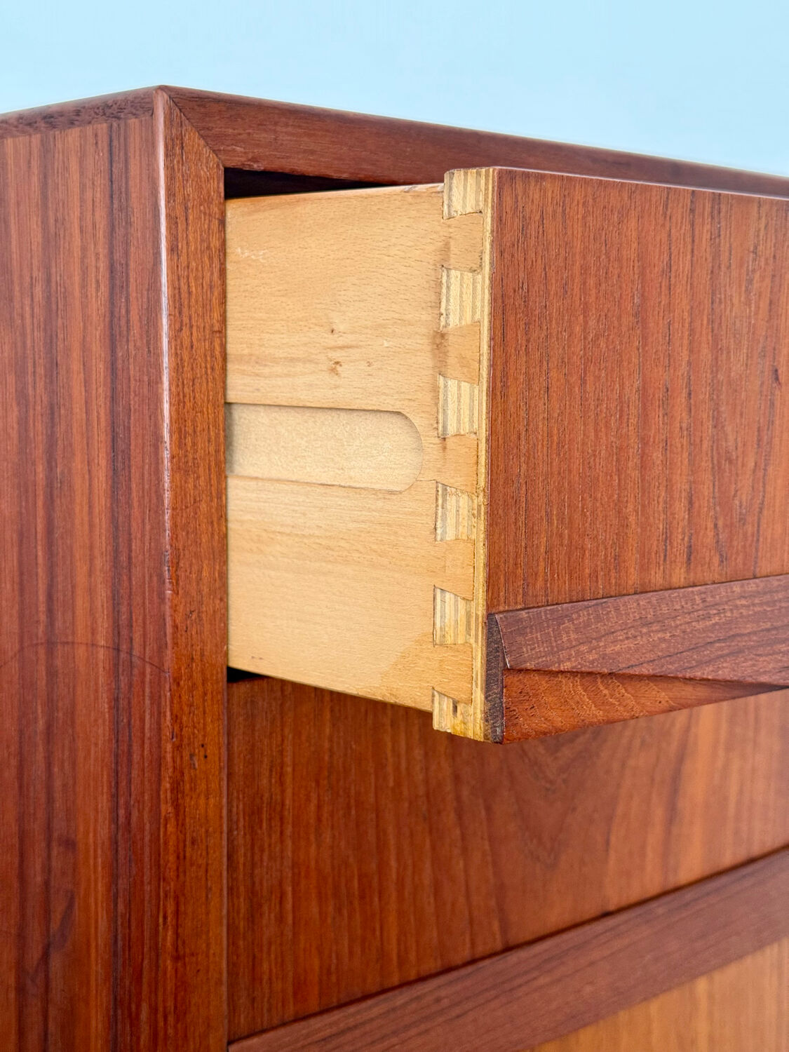 Scandinavian mid-century teak chest of drawers
