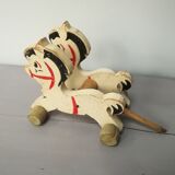 Attelage chevaux bois