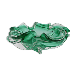 cendrier en verre d’art par Josef Hospodka pour Chribska Glassworks, années 1960