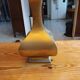 Bronze lamp and dark brown fabric shade