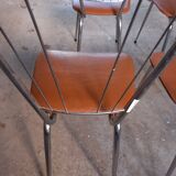 Suite of 5 vintage chairs 1950