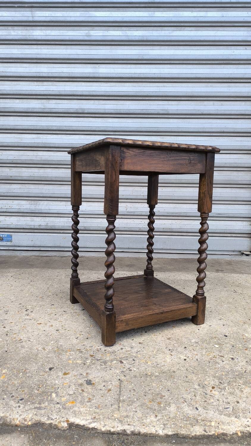 1950s turned wood side table