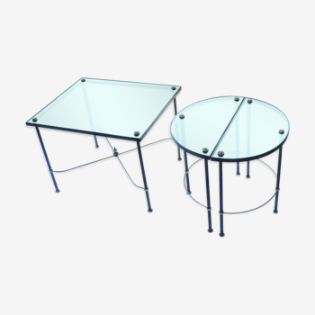 Tripartite coffee table years 50-70