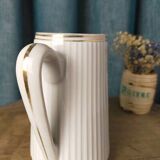Small fluted white porcelain pot CNP