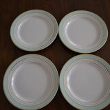 Assiettes à dessert Luneville, modèle régence