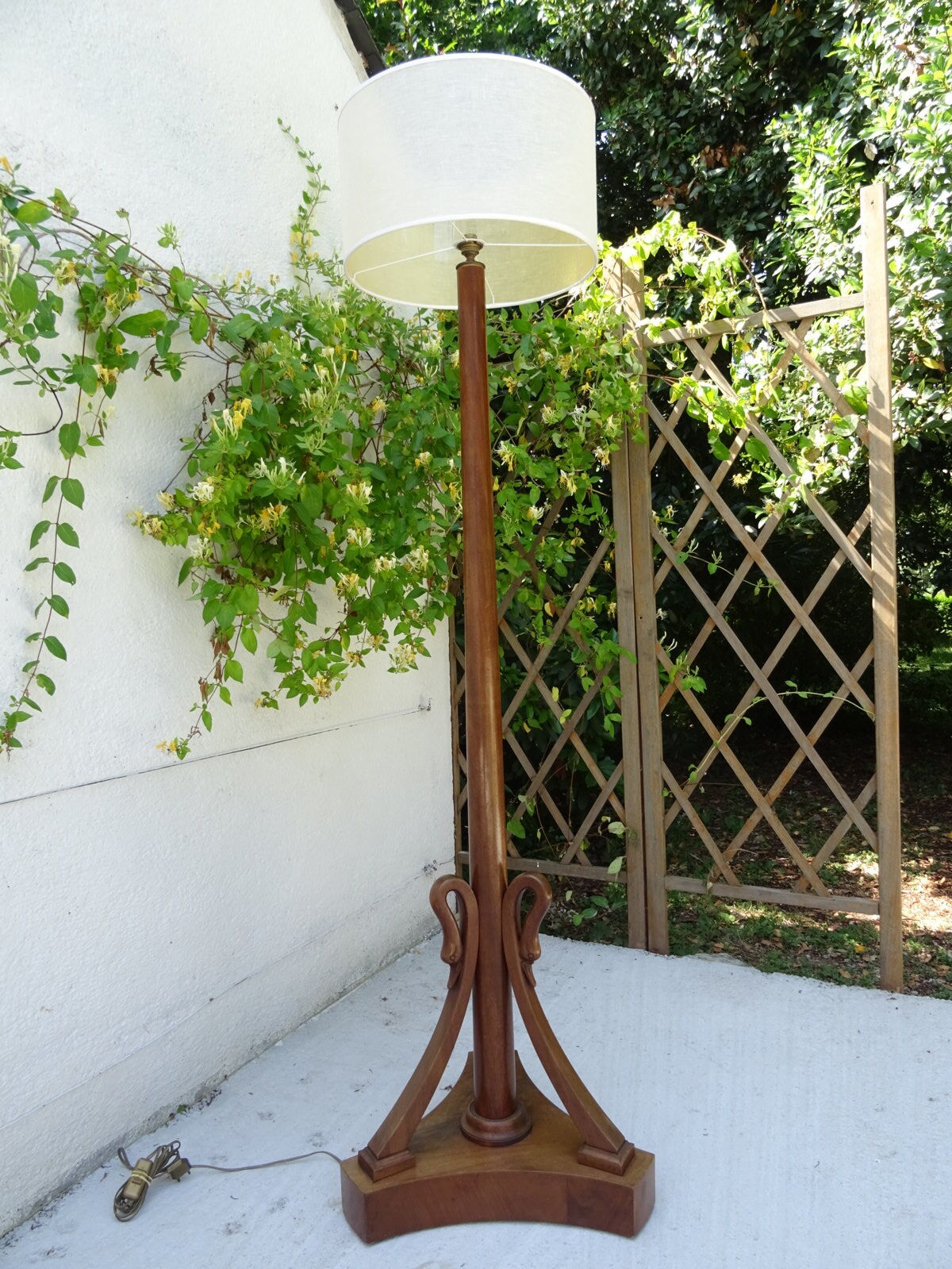 Lampadaire des années 30 en acajou
