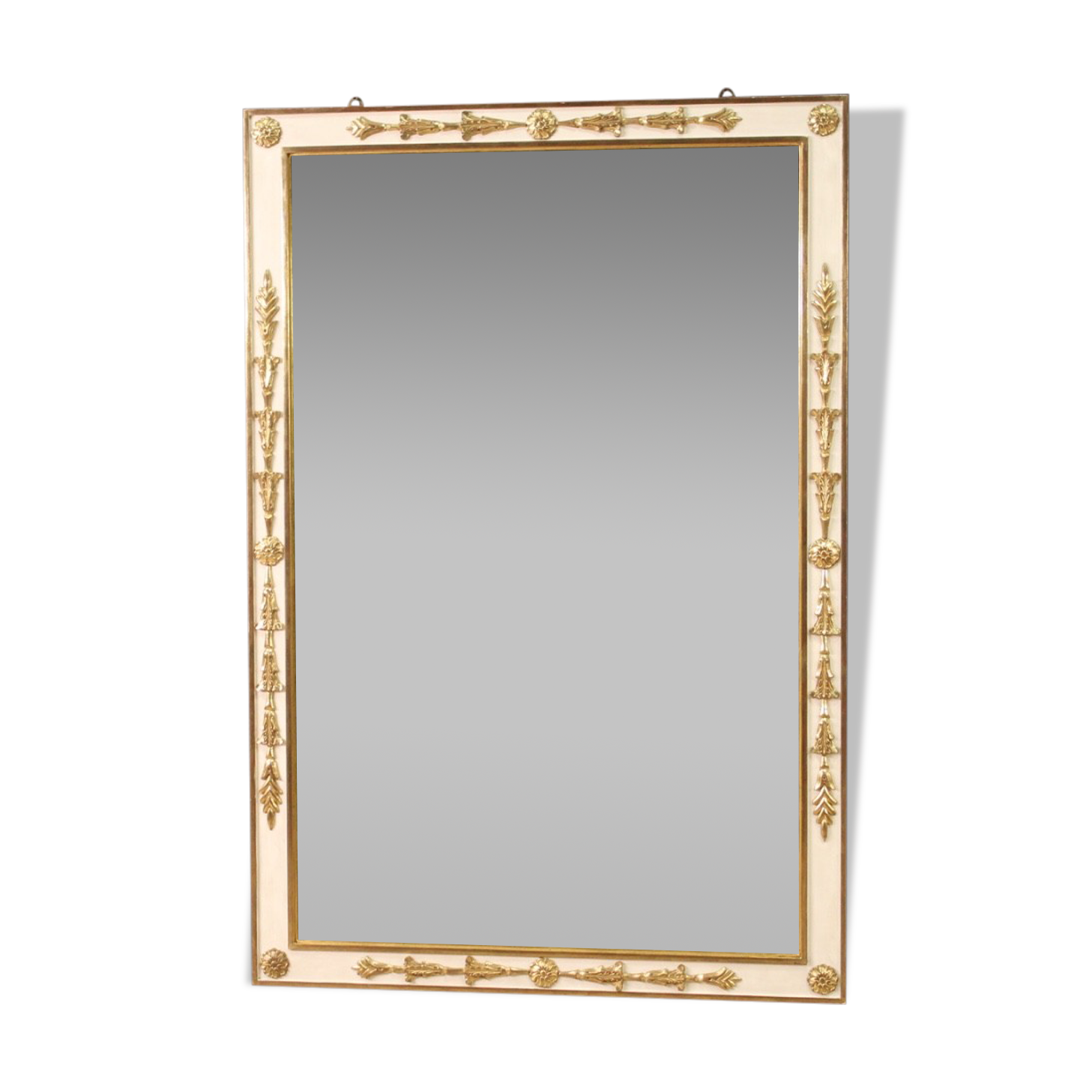 Lacquered and gilded mirror in Louis XVI style