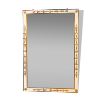 Lacquered and gilded mirror in Louis XVI style