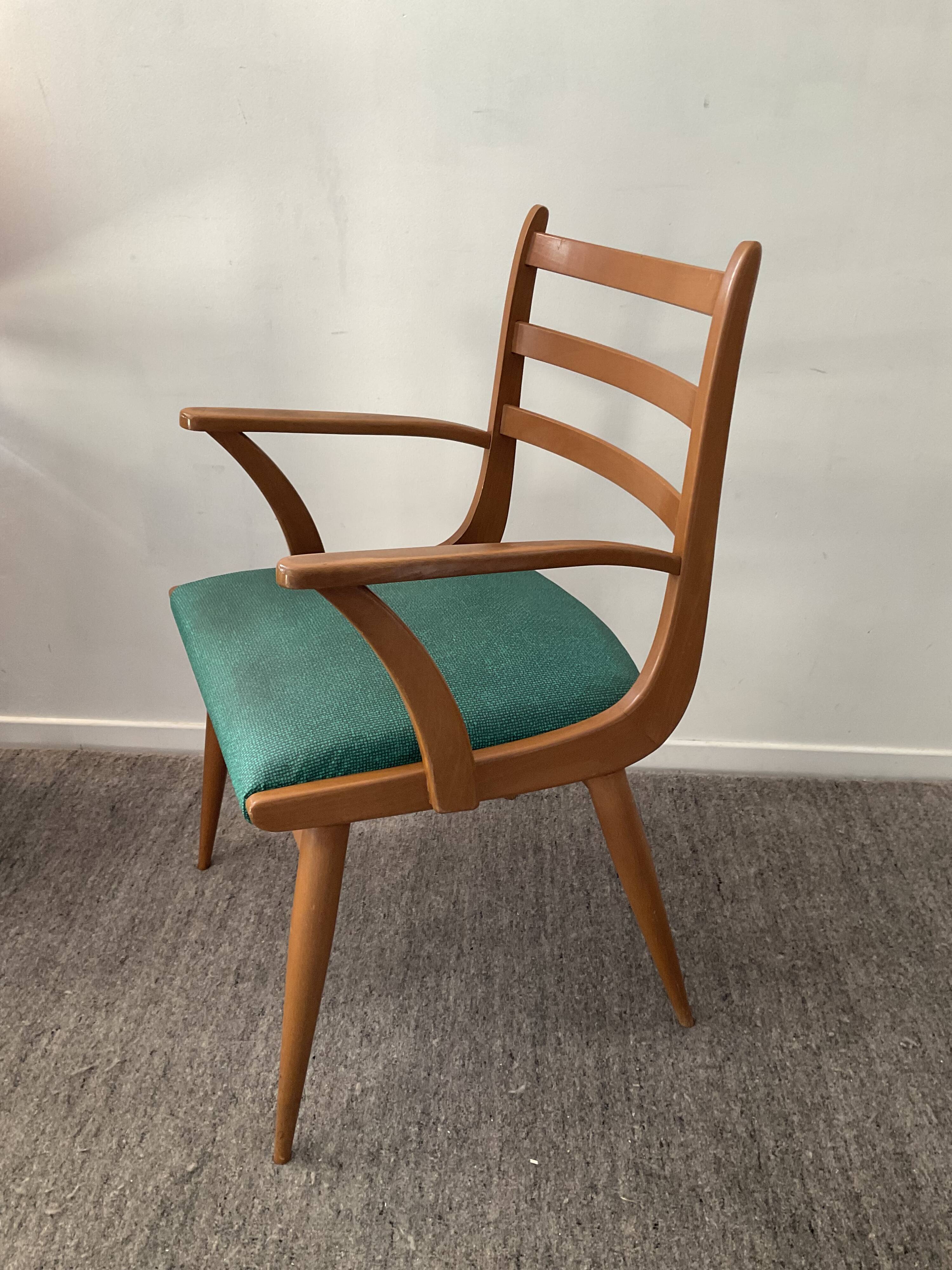 Scandinavian armchair from the 60s in solid beech