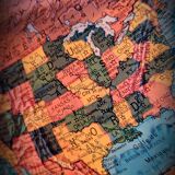 World map terrestrial 1983