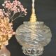 Vintage molded glass globe pendant light