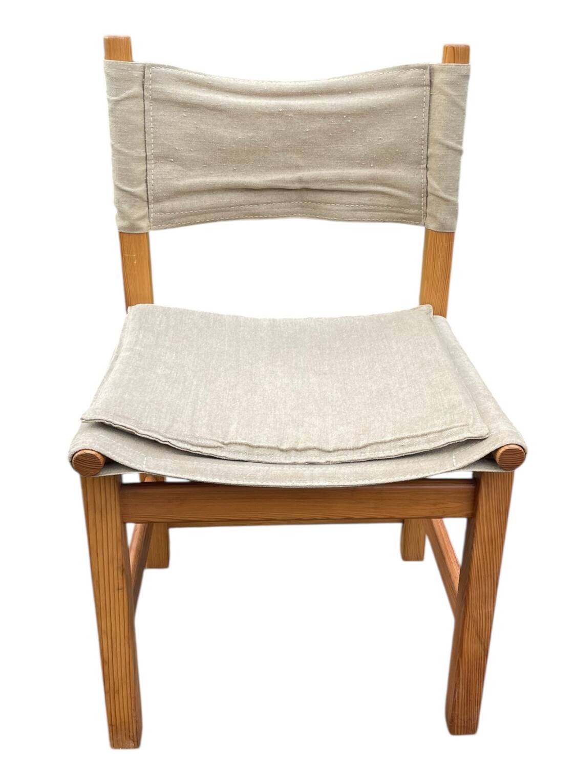Tomas Jelinek Kotka Chair for Ikea pine and linen 1970s