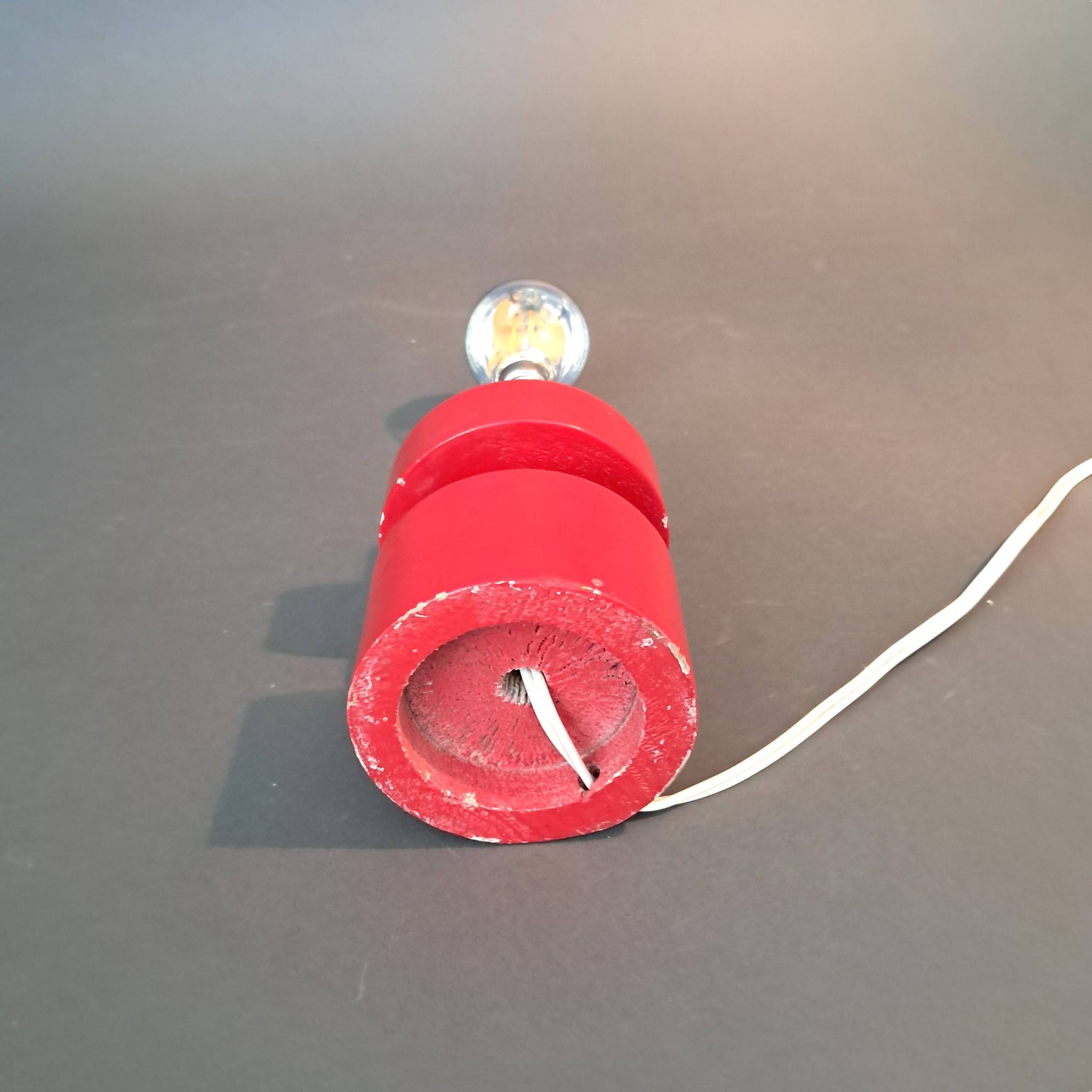 Lampe en bois moderniste 1940/1950.