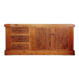 Mid-century Brutalist solid wood Sideboard
