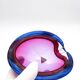 Pocket Glass Murano Flavio Poli Sommerso Fuchsia Blue 17cm