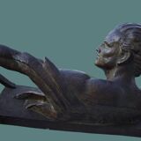 Buste, athlète masculin en terre cuite, Ugo Cipriani