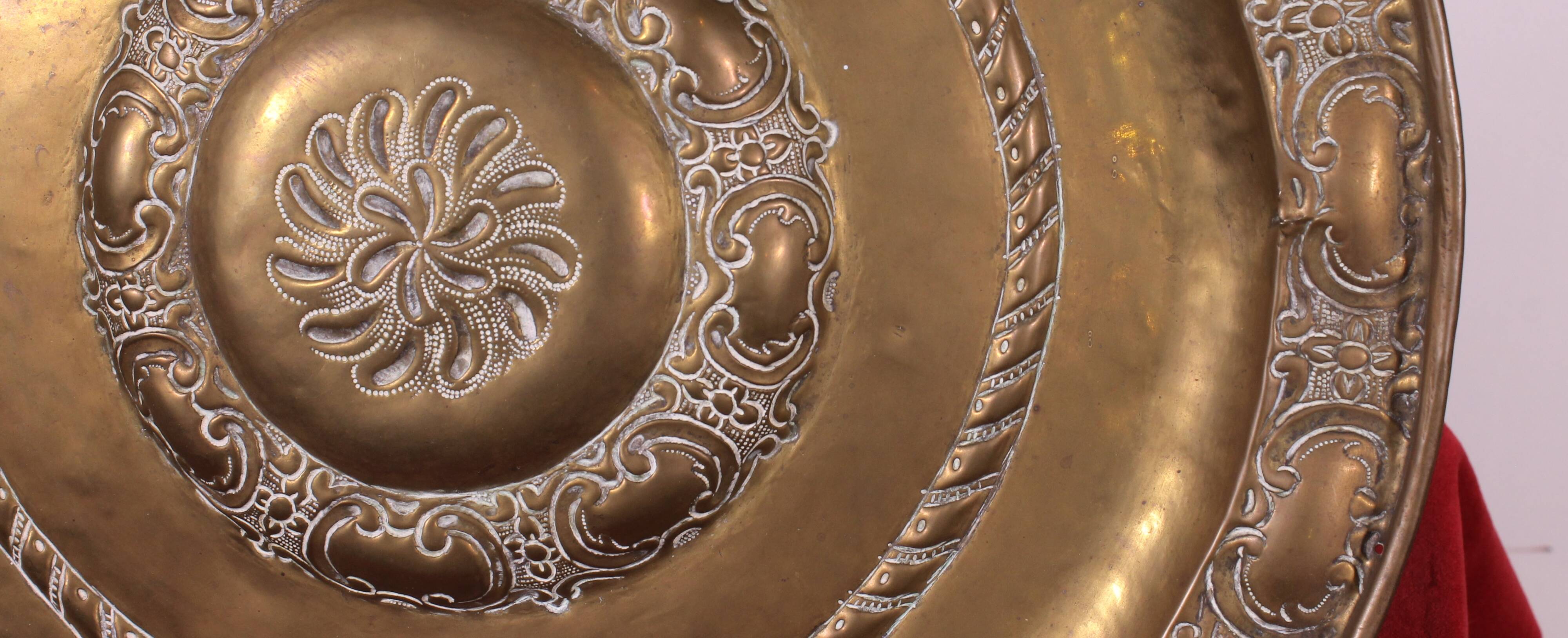 brass offering or quest dish - France - 18th century