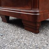 Art Deco bedside tables carved wood and marble 1930