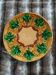 Vintage round plate in majolica
