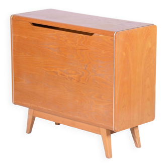 Restored Midcentury Hinged Storage Cabinet, Ash, Jitona Sobeslav, Czechia, 1950s