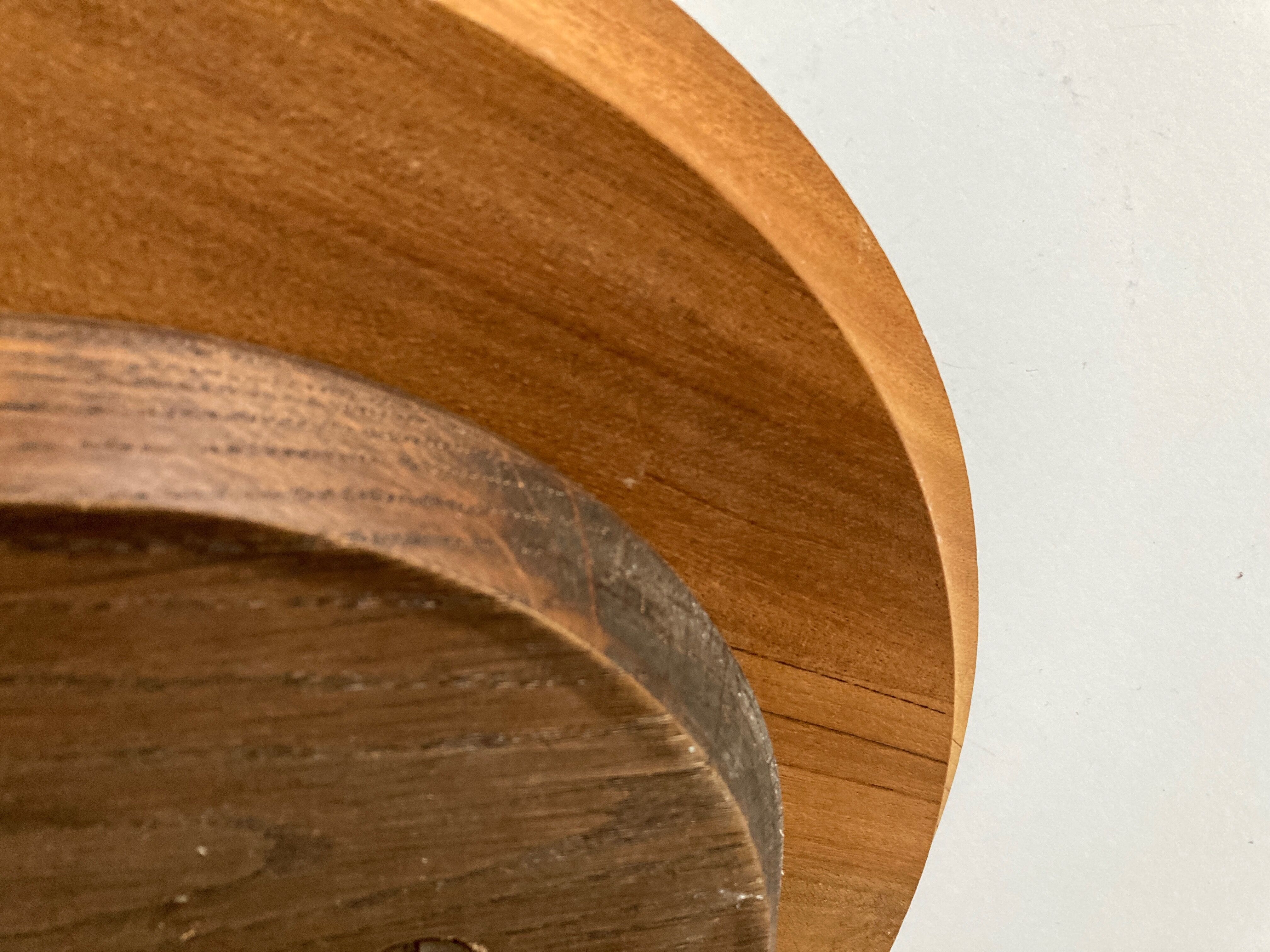 Mid-century modern turntable in solid teak