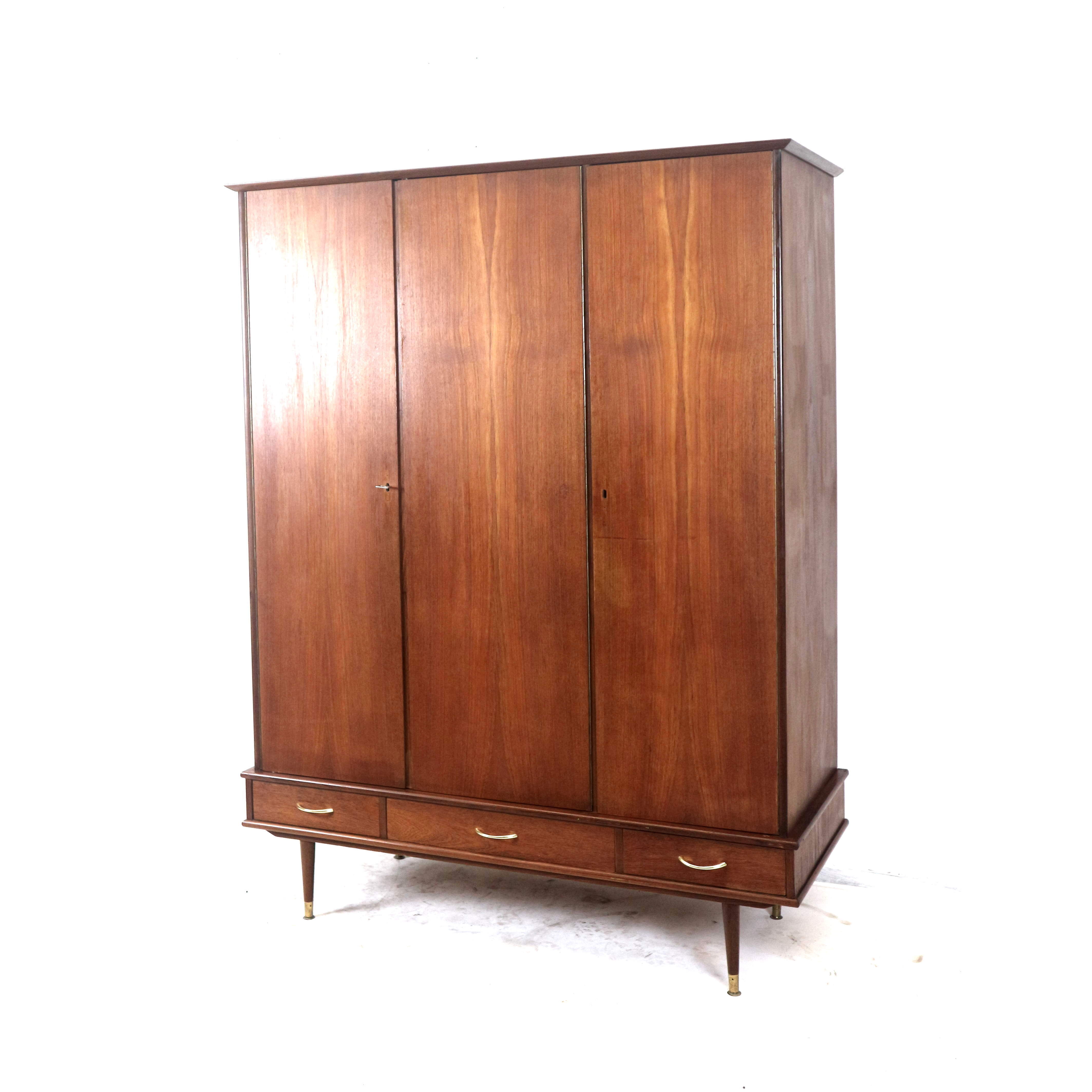 Vintage 3-door wardrobe made in the 60s