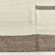 Grand tapis kilim crème et marron, 255 x 313 cm