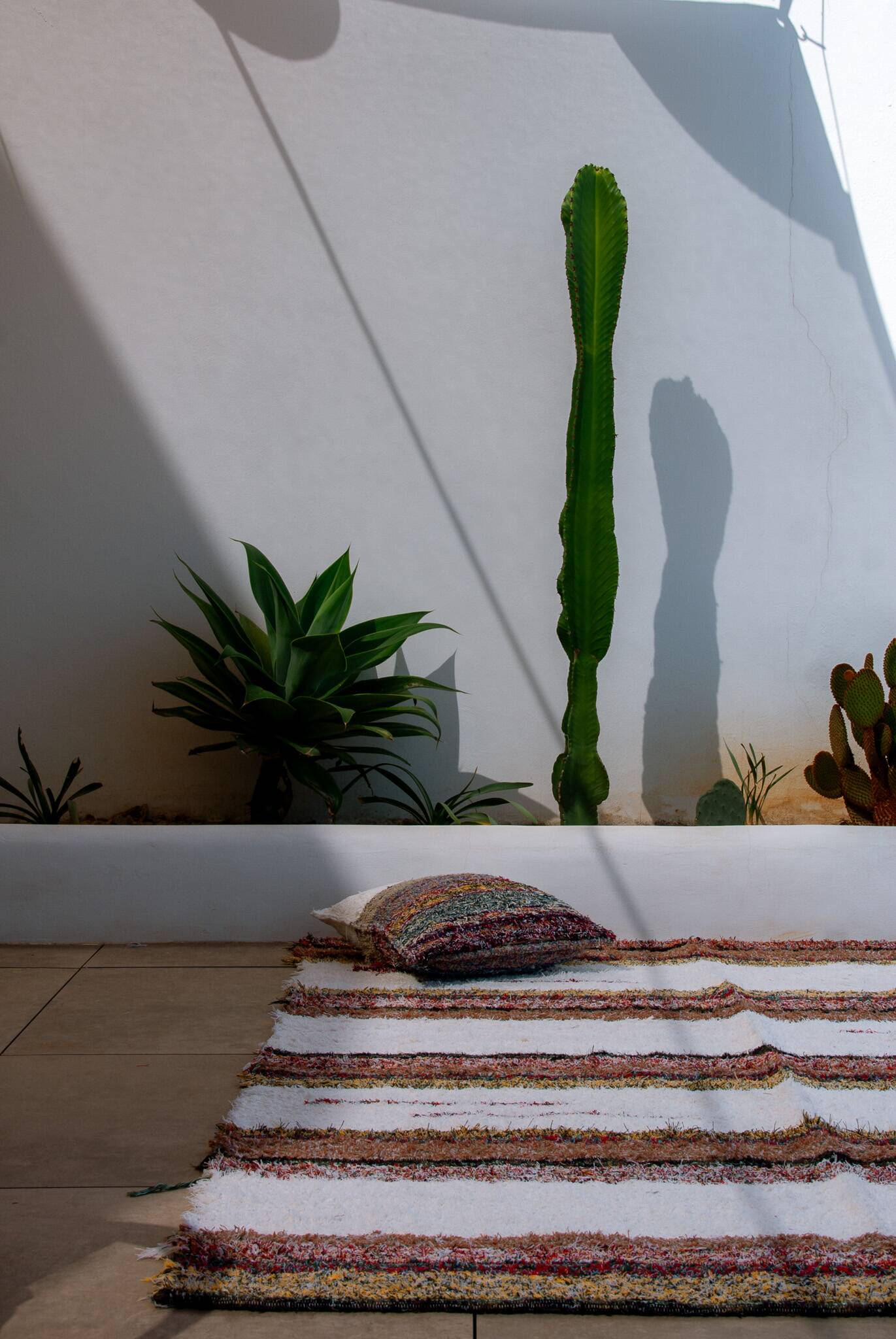 Handmade recycled cotton rug - Multicolor