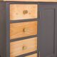 Side chest of drawers with drawers and hinged doors, fully restored