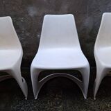 Set of 4 plastic chairs by Steen Ostergaard for Cado
