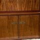 Armoire Mid-Century 1960s en bois marron avec vitrine, abattant et tiroirs